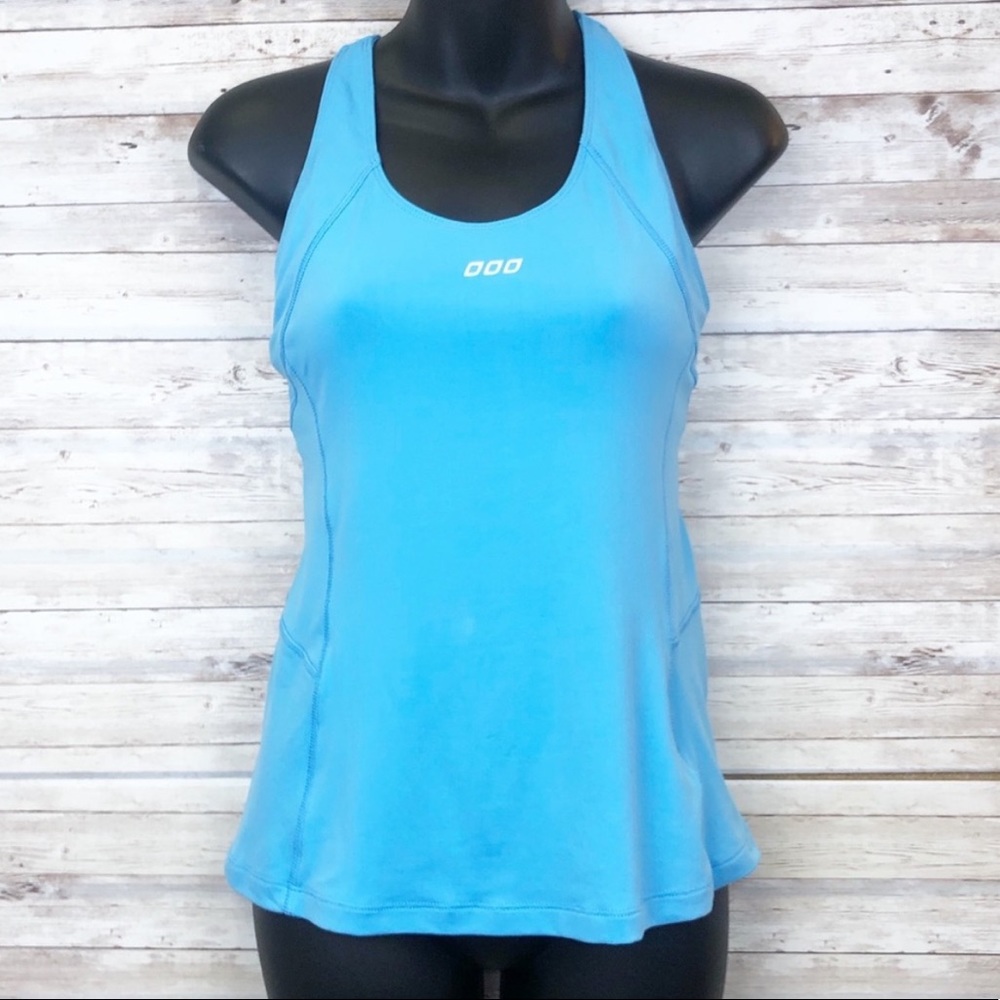 Lorna Jane Yoga Built in Bra Athletic Tank Top in Baby Blue